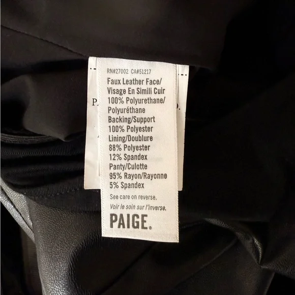 Paige Rinna Faux Leather V Neck Bodysuit Size XL - Picture 14 of 14